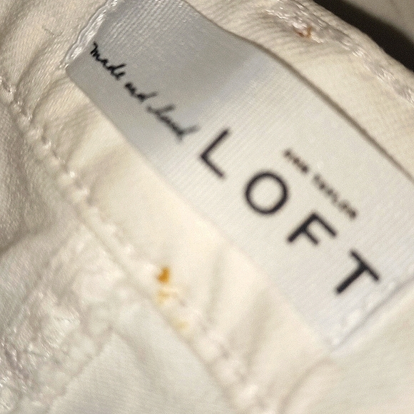 Ann Taylor, LOFT, WHITE Relaxed skinny jeans, size: 2 or 26 - Picture 6 of 8